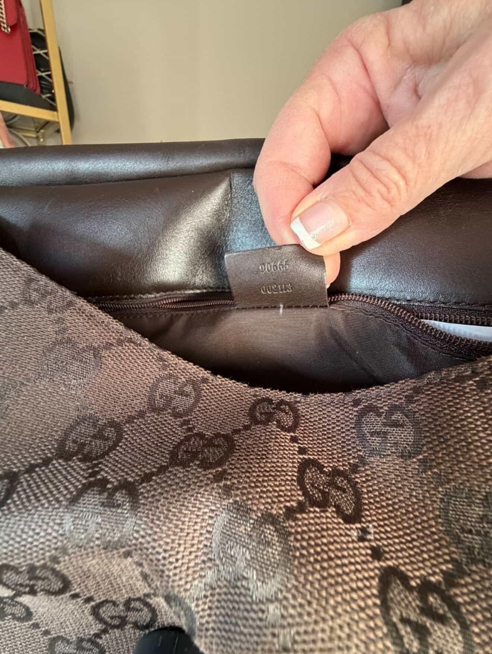 Gucci GG Canvas D-Ring Shoulder Bag Brown Monogram Tom Ford Era - Picture 5 of 11